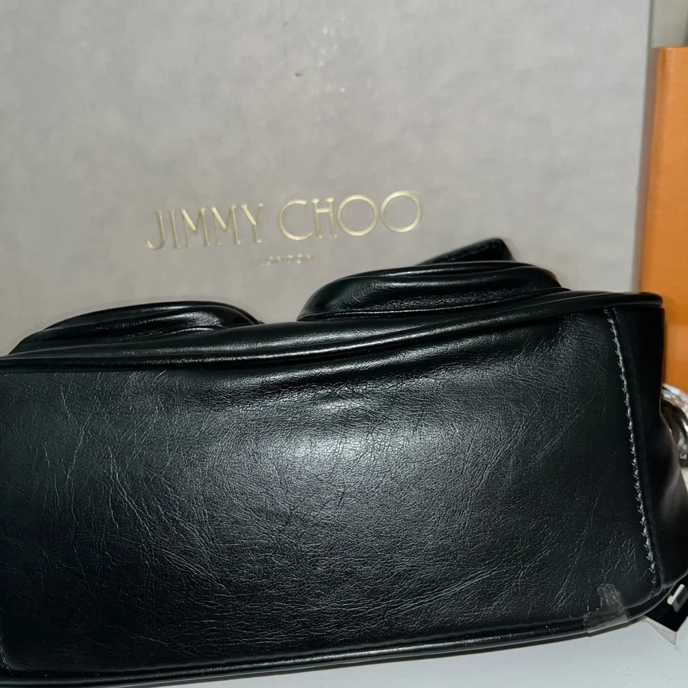Black Glossy Shoulder Bag - Picture 5 of 6
